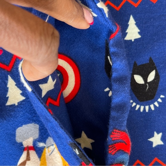 MARVEL HANNA ANDERSSON PAJAMAS FLANNEL BOTTOMS COTTON TOP NEW NO TAGS - Picture 7 of 8